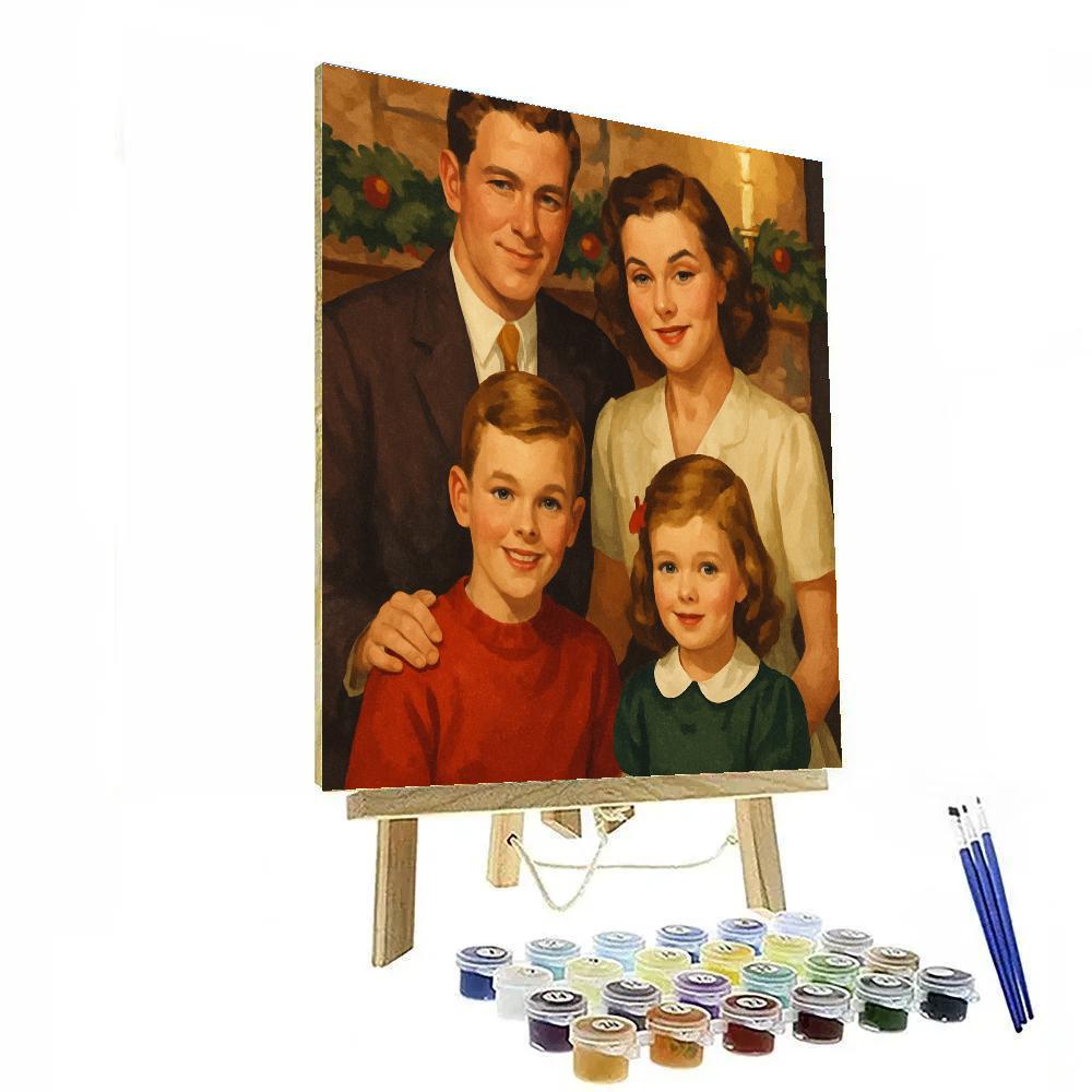 Holiday Hearth Portrait DIY paint by numbers