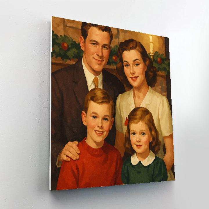 Holiday Hearth Portrait DIY paint by numbers