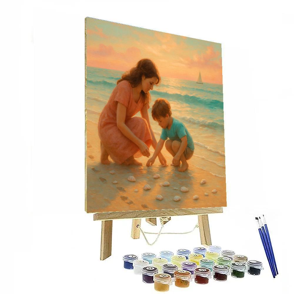 Sunset Beach Shell Collection paint by number