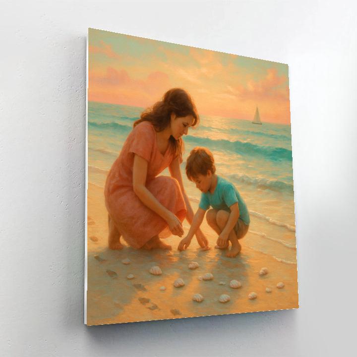 Sunset Beach Shell Collection paint by number