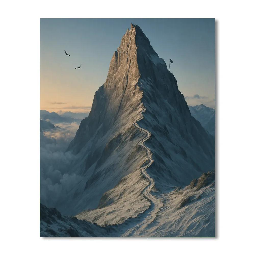 Mountain Sky Ascent DIY paint by numbers