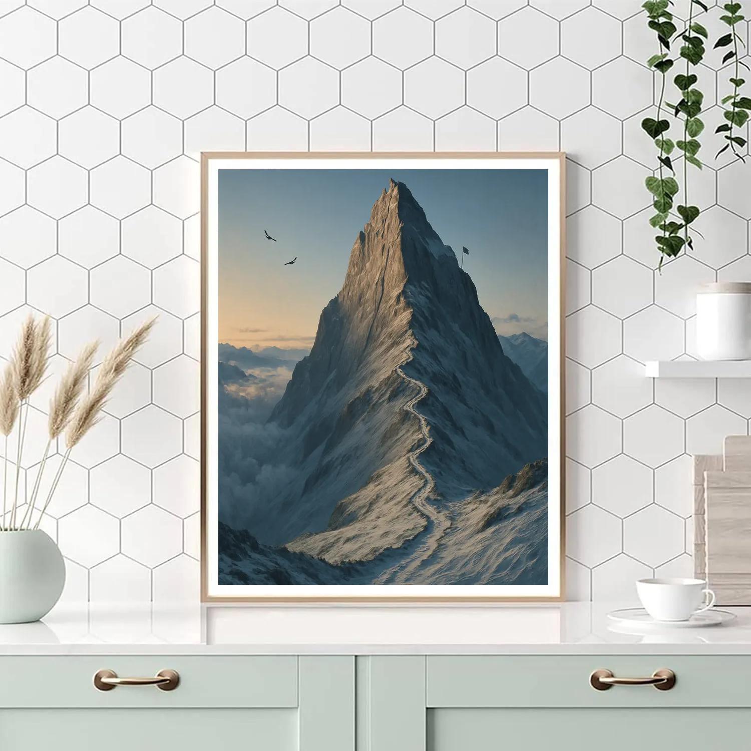 Mountain Sky Ascent DIY paint by numbers