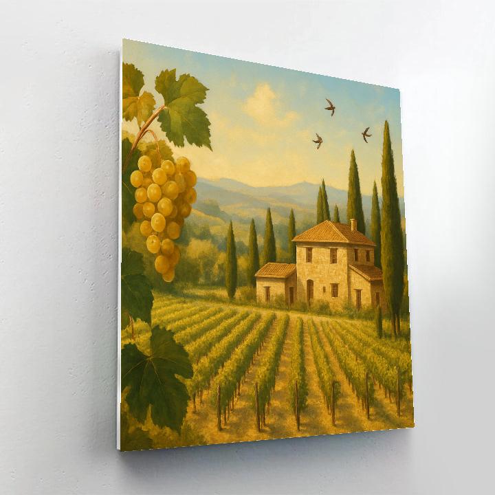 Tuscany Golden Rows Paint by numbers art