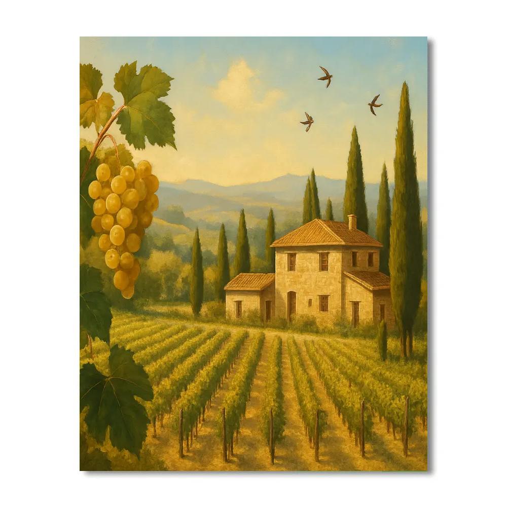 Tuscany Golden Rows Paint by numbers art