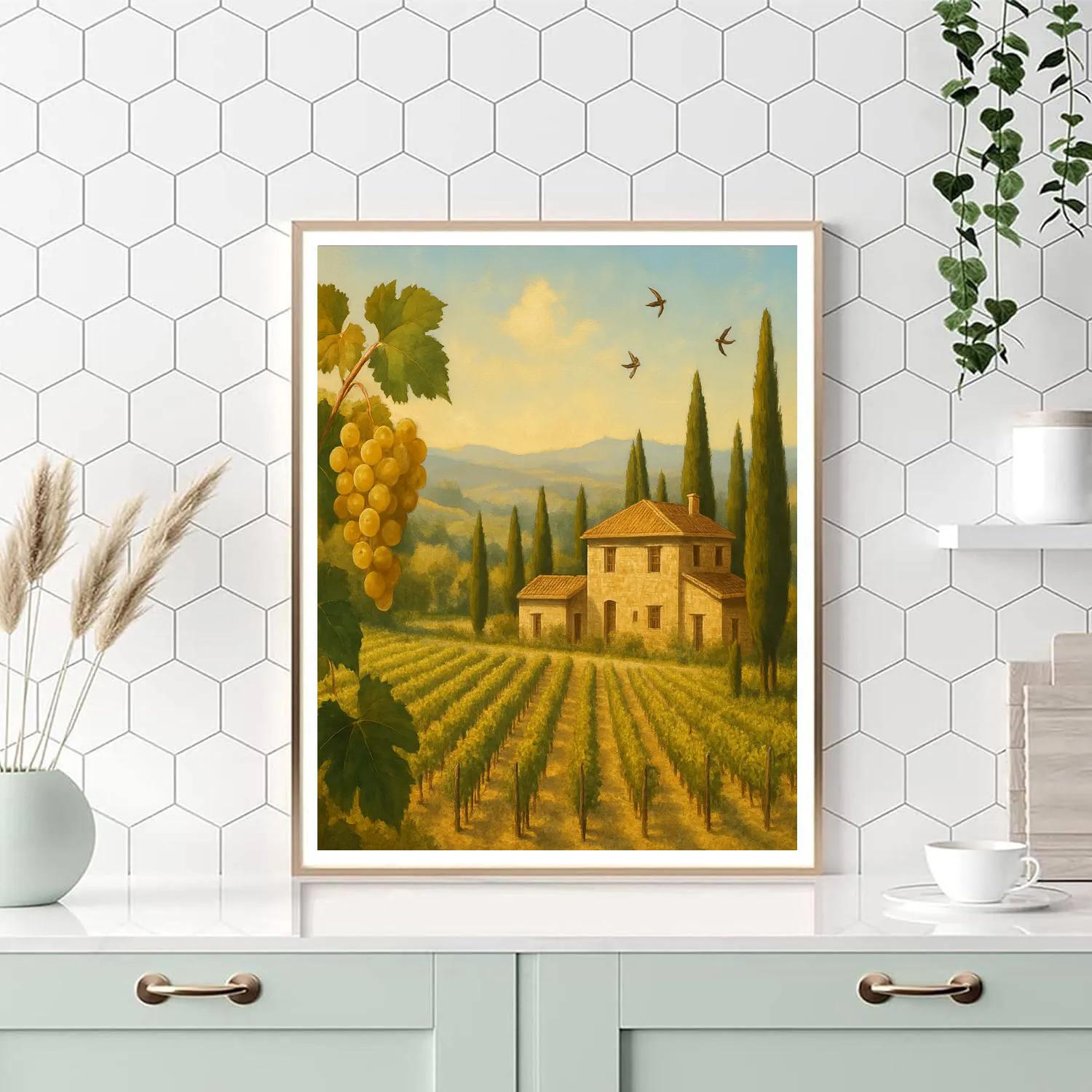 Tuscany Golden Rows Paint by numbers art