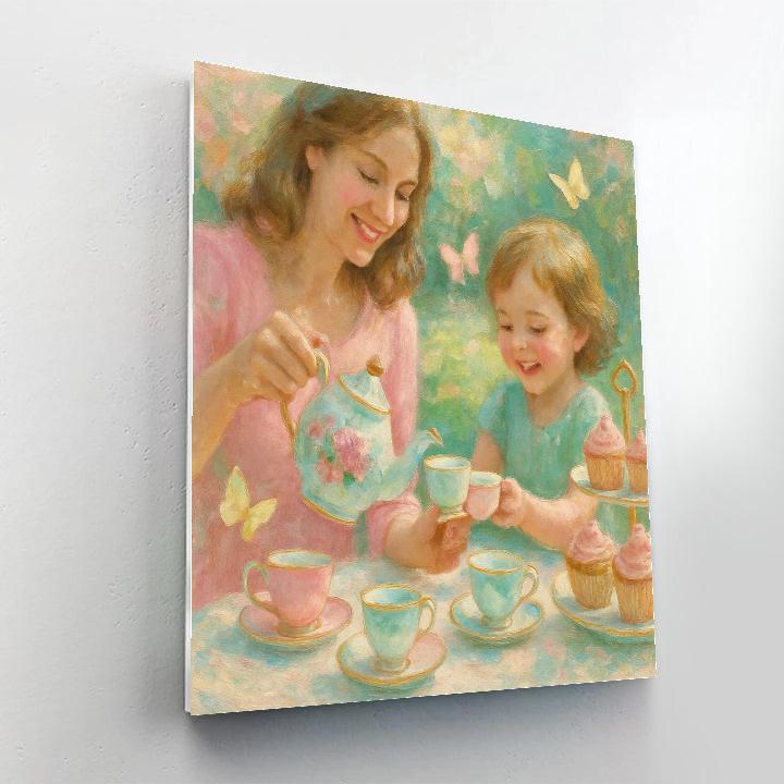 Garden Tea Party With Mom painting number kit