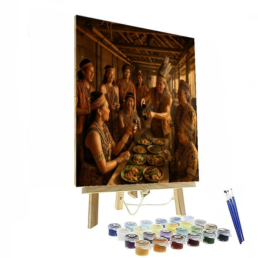 Gawai Harvest Longhouse Feast Paint by numbers kits