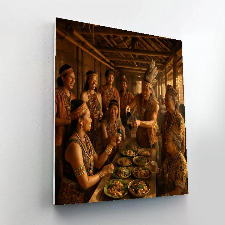 Gawai Harvest Longhouse Feast Paint by numbers kits
