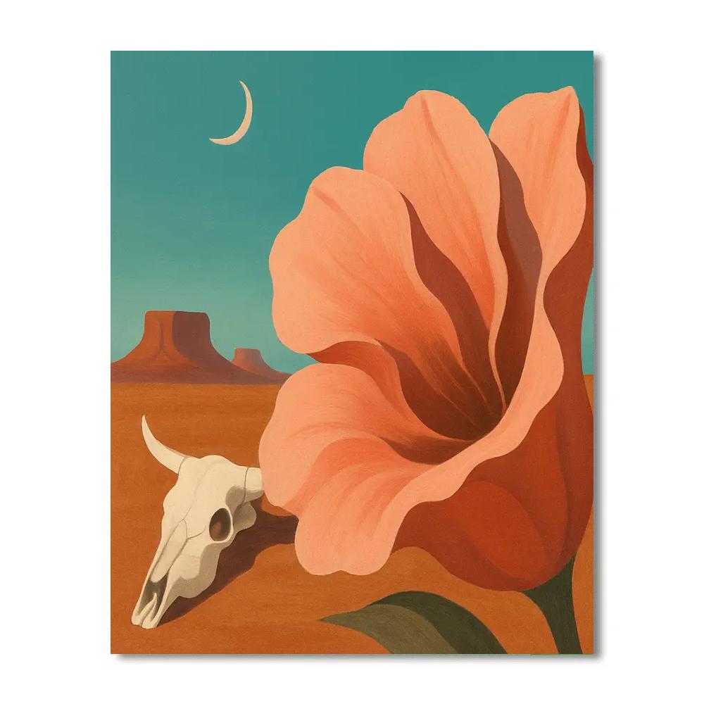 Georgia O Keeffe Desert Bloom Paint by numbers art