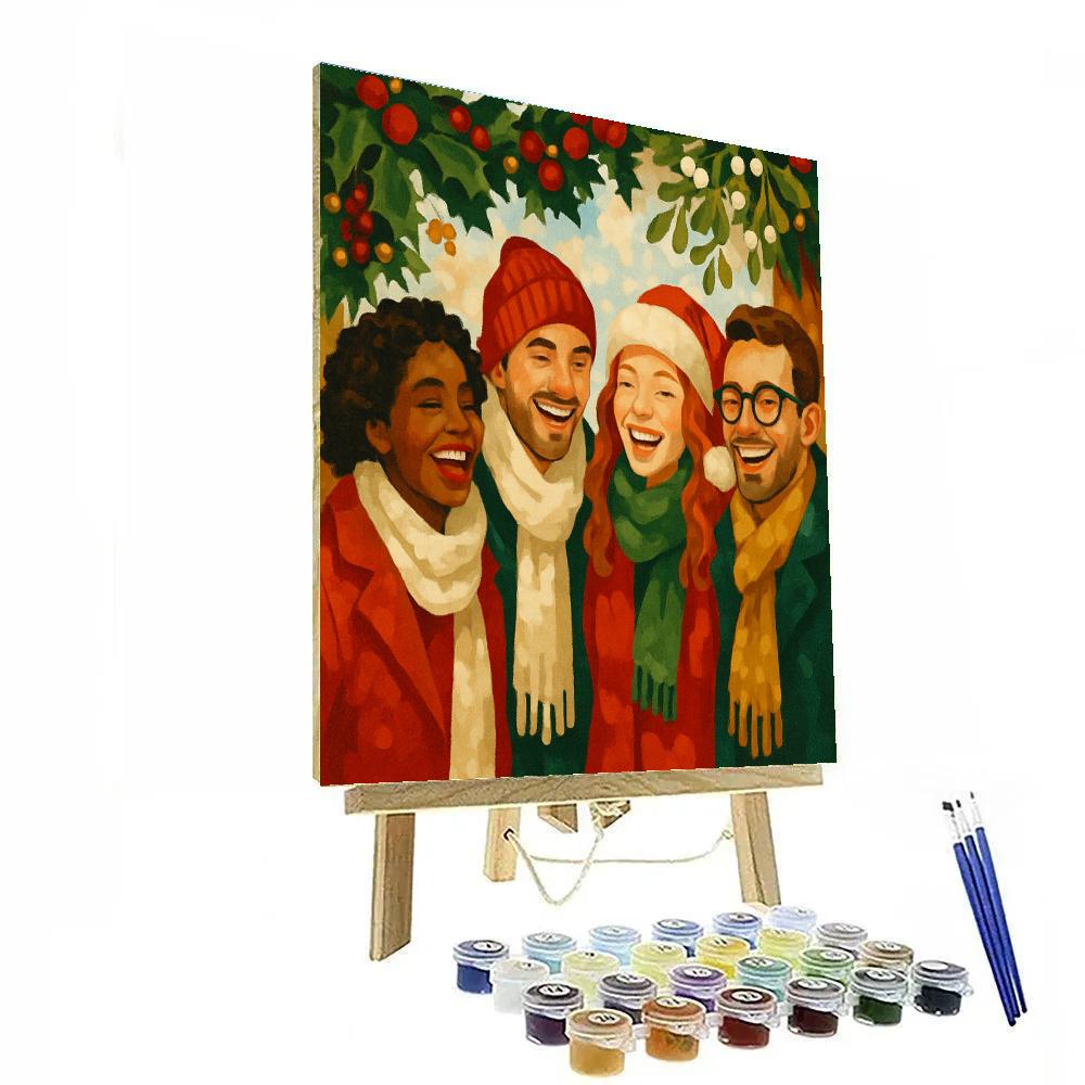 Holly Jolly Mistletoe DIY paint by numbers