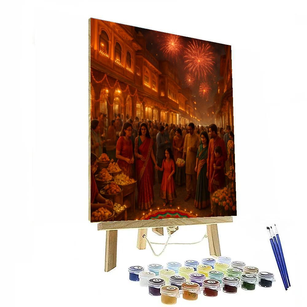 Diwali Fireworks In Jaipur DIY paint by numbers