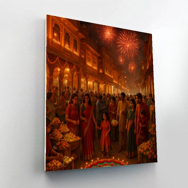 Diwali Fireworks In Jaipur DIY paint by numbers