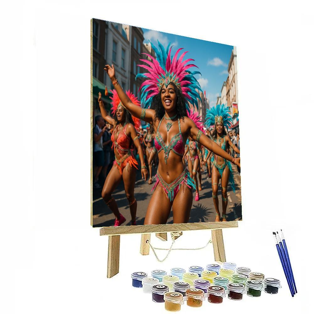 Notting Hill Carnival Dance Parade paint by numbers