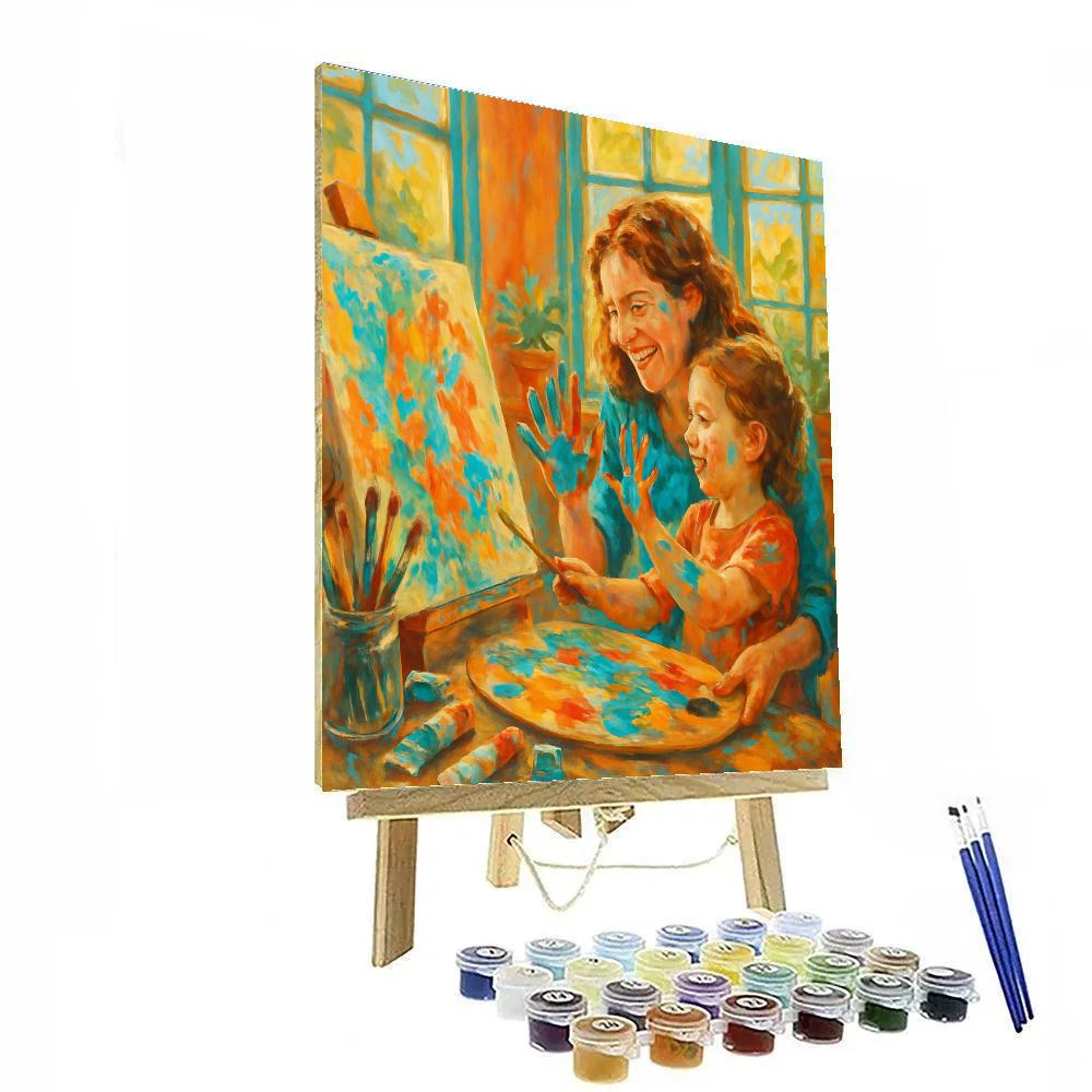 Painting Together In Sunroom Paint by numbers art