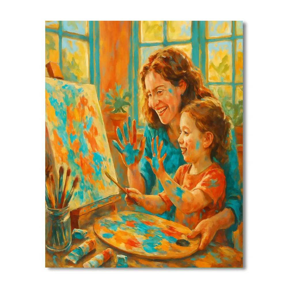 Painting Together In Sunroom Paint by numbers art