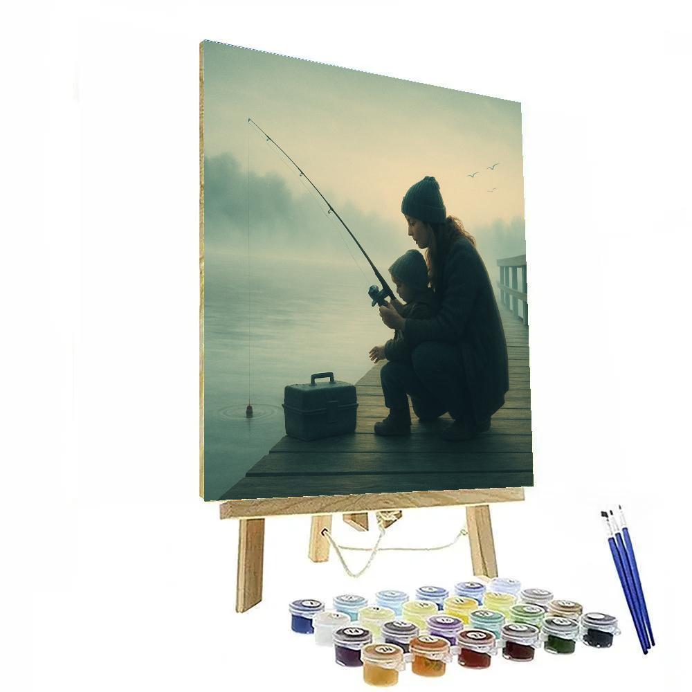 Quiet Fishing Pier Bonding paint by number