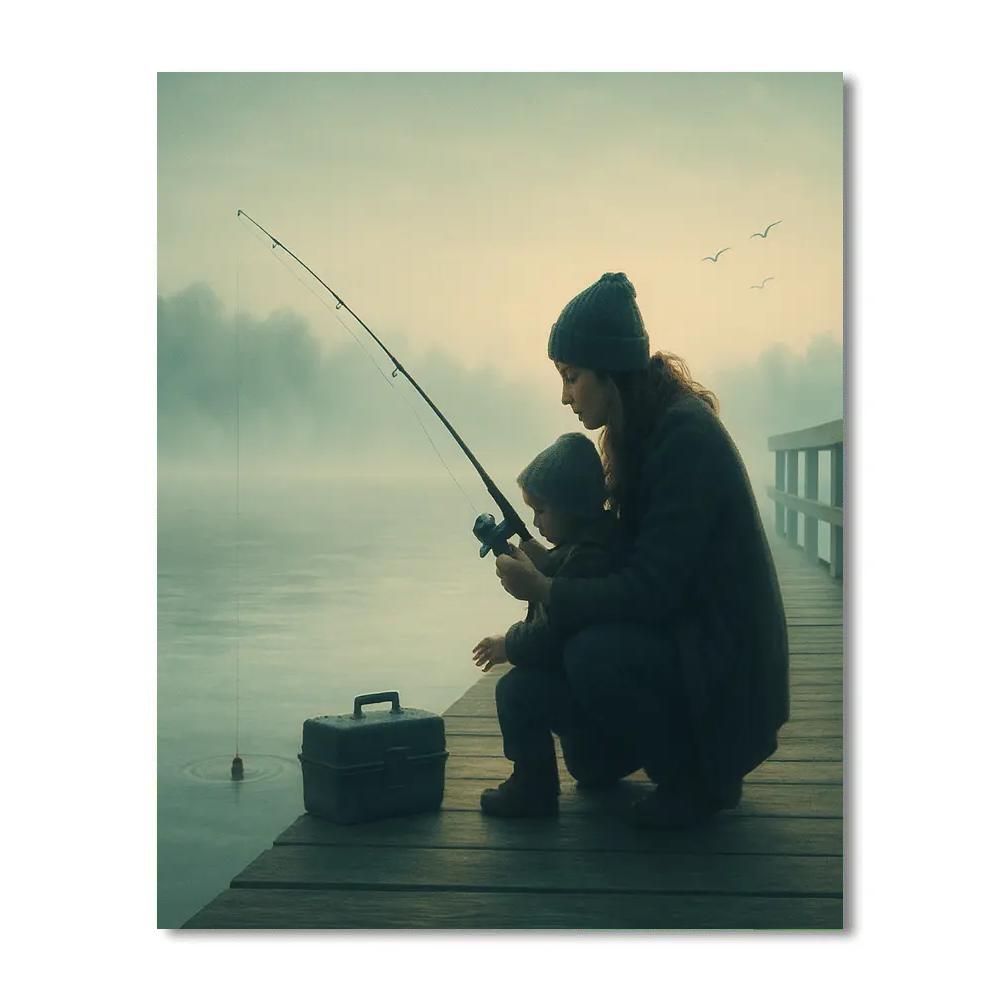 Quiet Fishing Pier Bonding paint by number