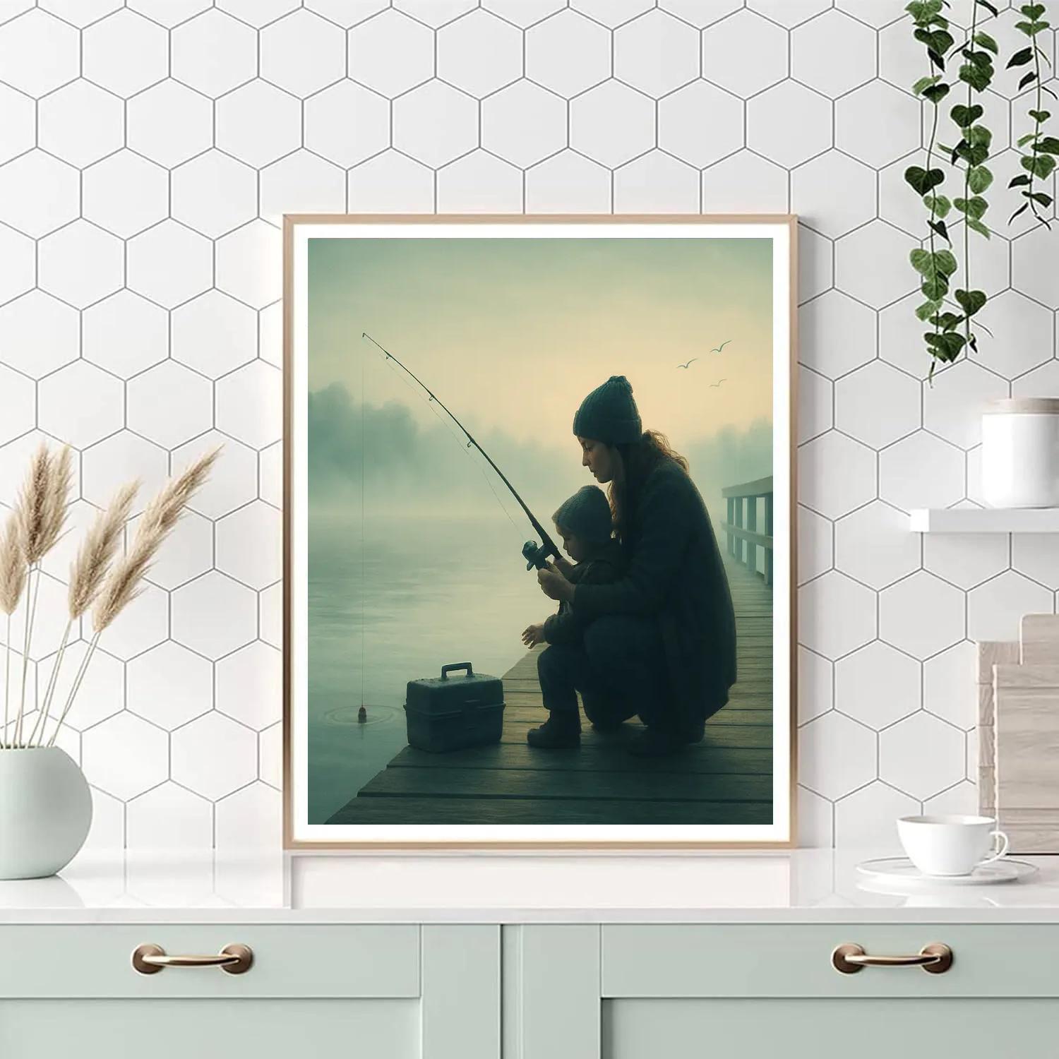 Quiet Fishing Pier Bonding paint by number