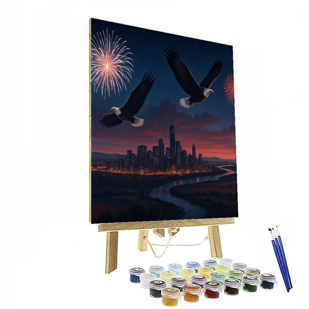 USA Horizon Mosaic Painting by numbers kit