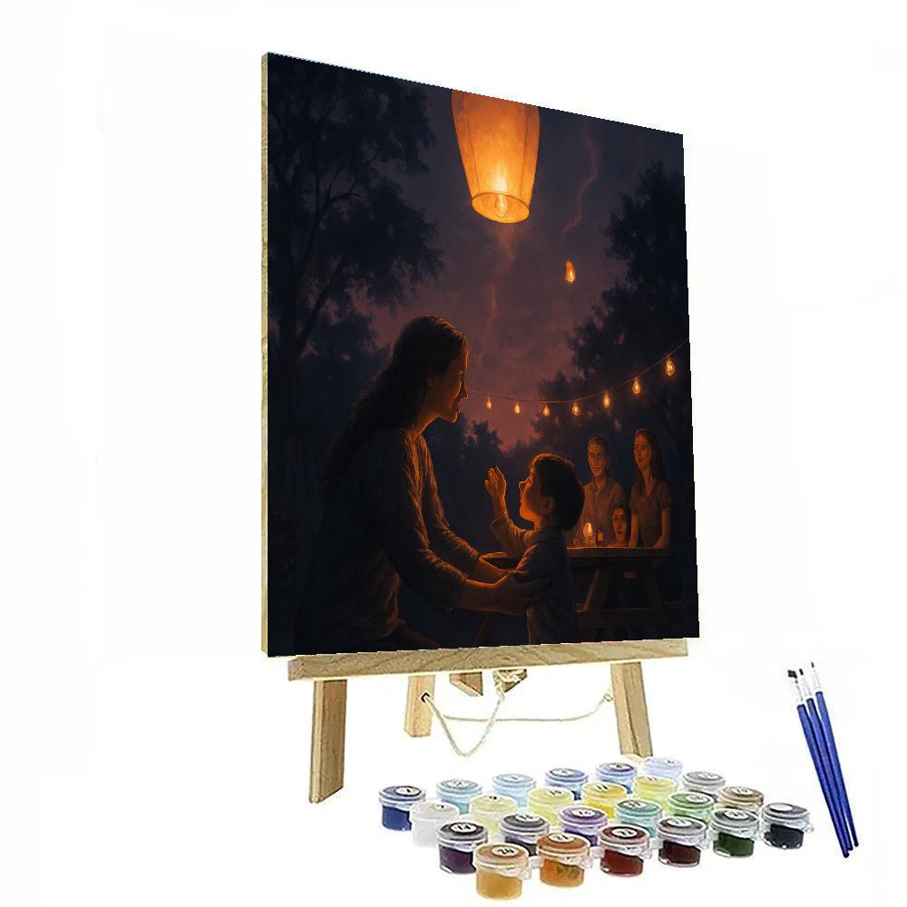 Backyard Star Lantern Festival Painting by numbers kit