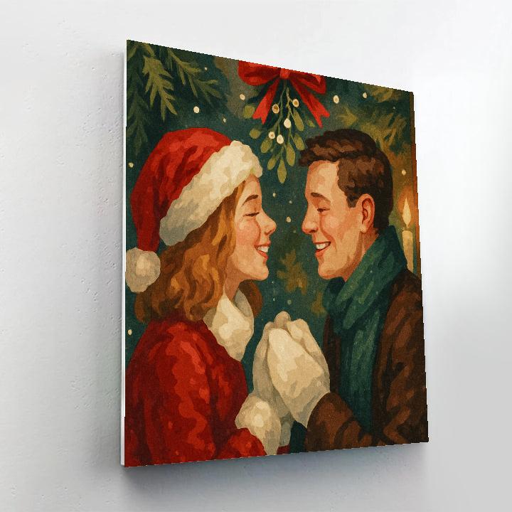 Mittens And Mistletoe Moments Paint by numbers art