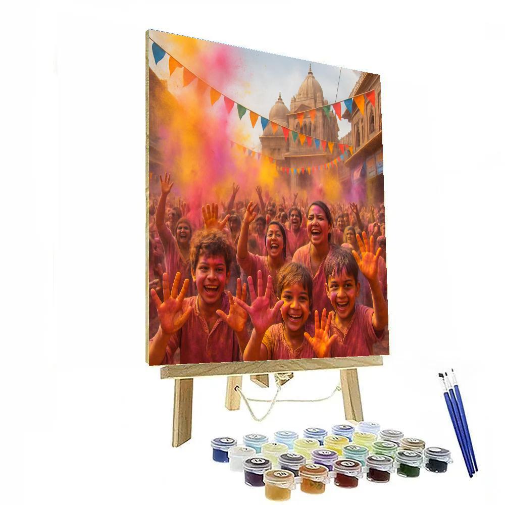 Holi In Vrindavan Paint by numbers kits