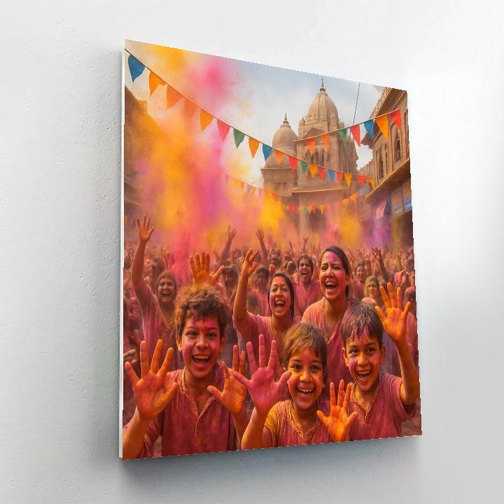 Holi In Vrindavan Paint by numbers kits