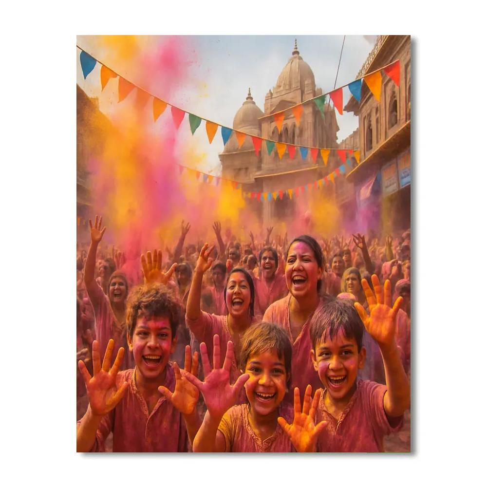 Holi In Vrindavan Paint by numbers kits
