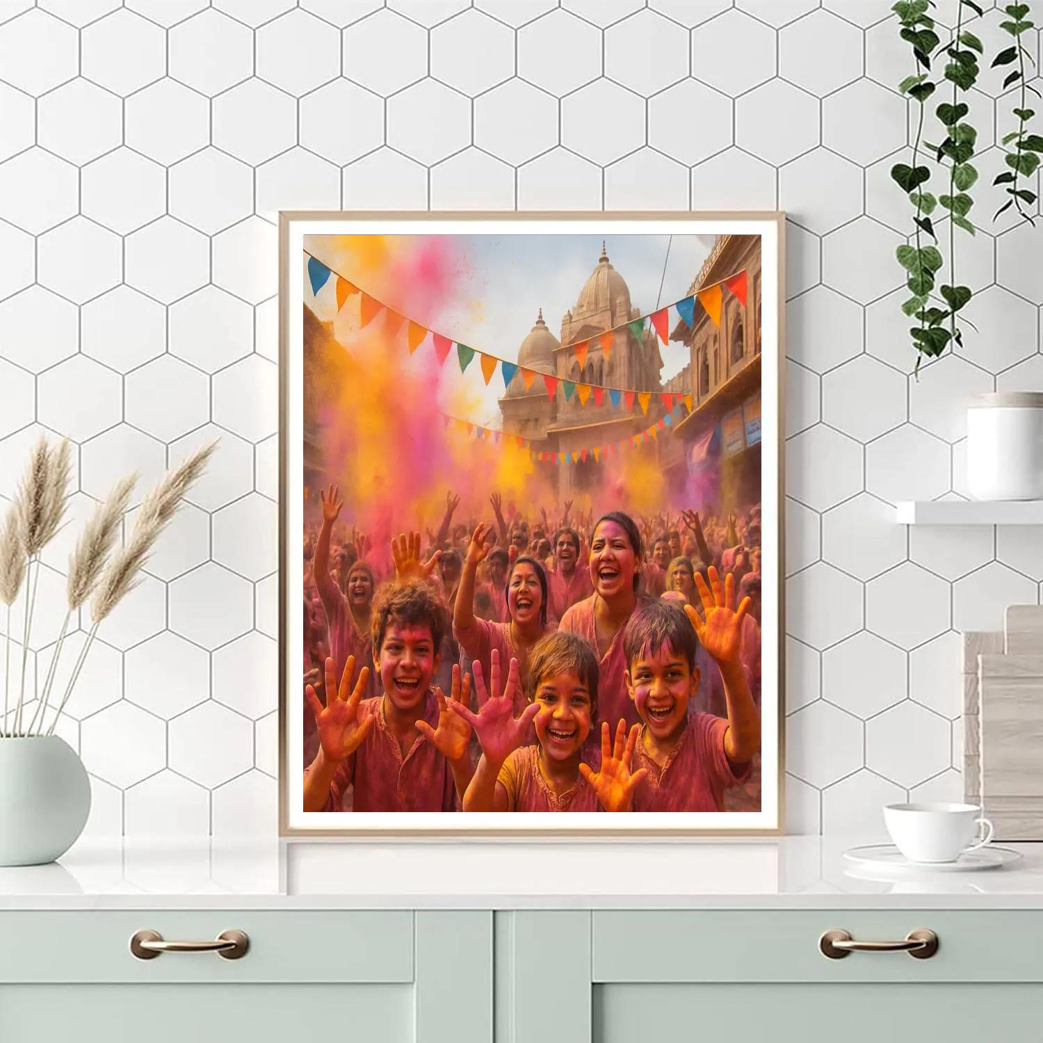 Holi In Vrindavan Paint by numbers kits