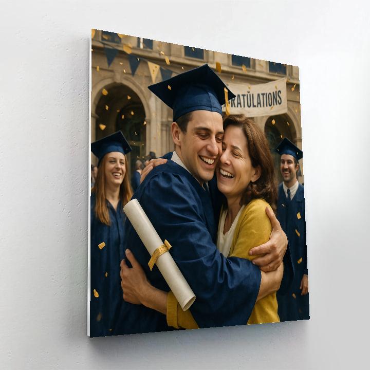 Graduation Cap Proud Hug Number painting