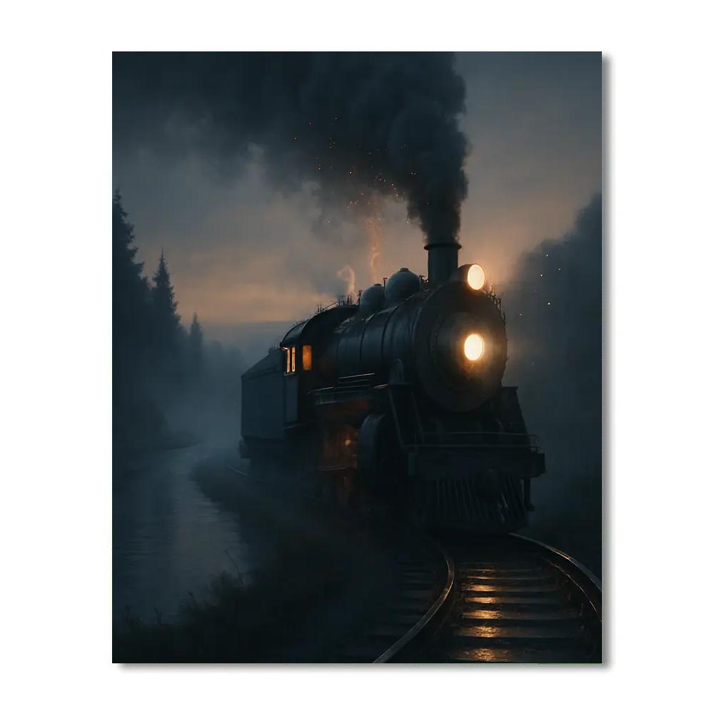 Train Twilight Journey paint by numbers