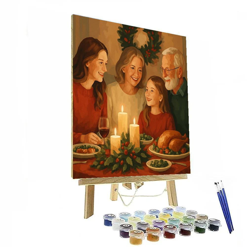 Candlelit Family Reunion Number painting