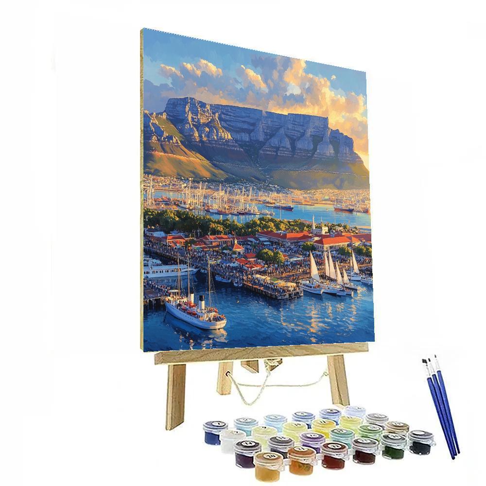 Victoria And Table Mountain Panorama Cape Town DIY paint by numbers