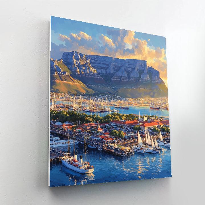 Victoria And Table Mountain Panorama Cape Town DIY paint by numbers