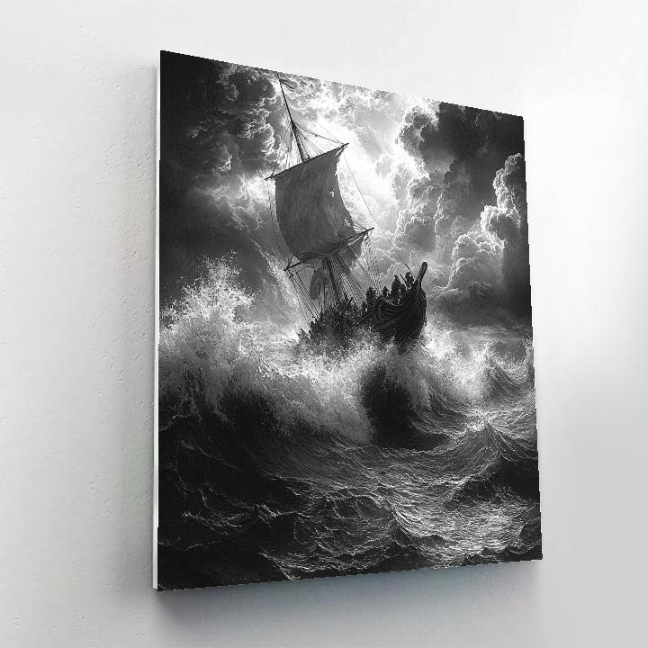 Gustave Doré Inspired Mythic Voyage Number painting