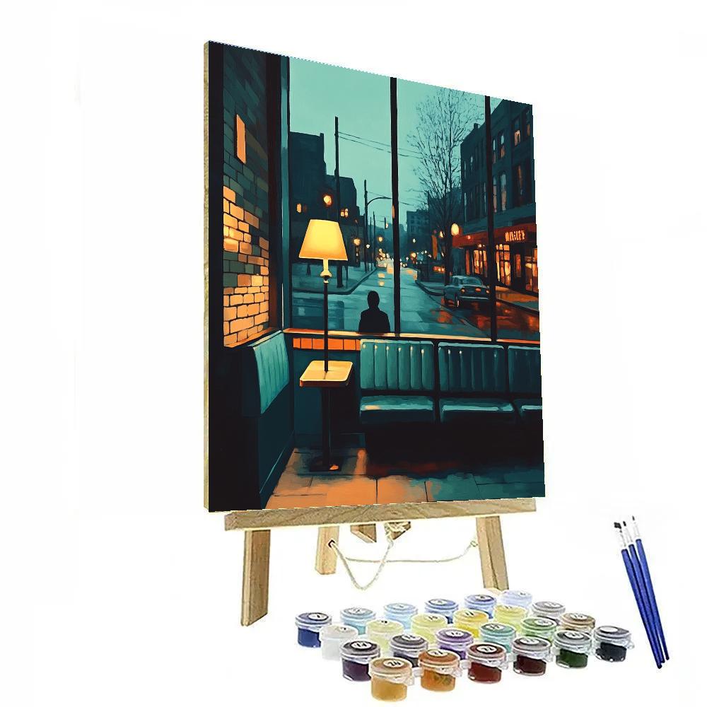 Edward Hopper Inspired Midnight Cafe painting number kit