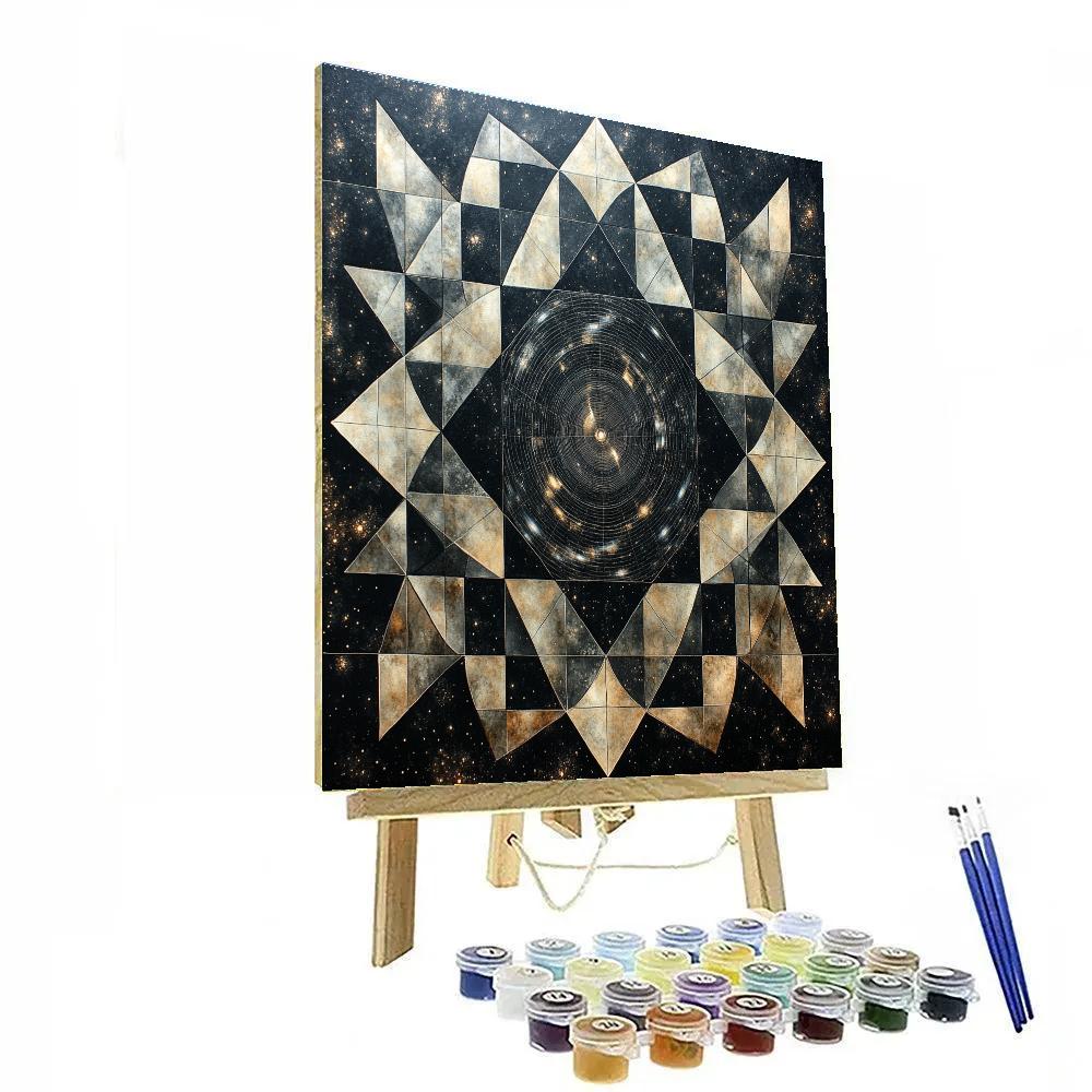 M.C. Escher Inspired Cosmic Tessellation painting number kit