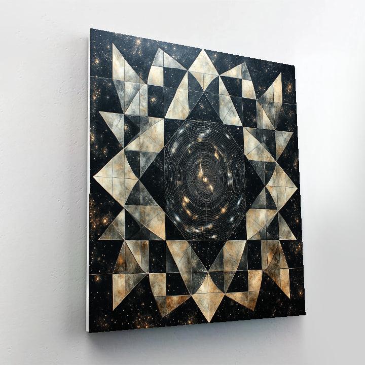 M.C. Escher Inspired Cosmic Tessellation painting number kit