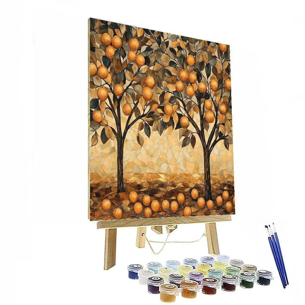 Gustav Klimt Inspired Autumn Orchard Paint by numbers kits