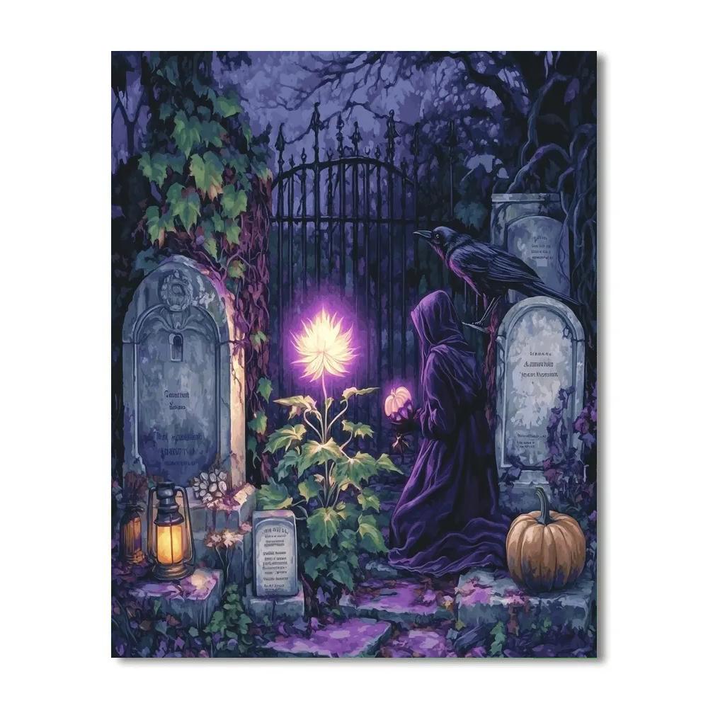 Graveyard Botanist Night Bloom paint by numbers