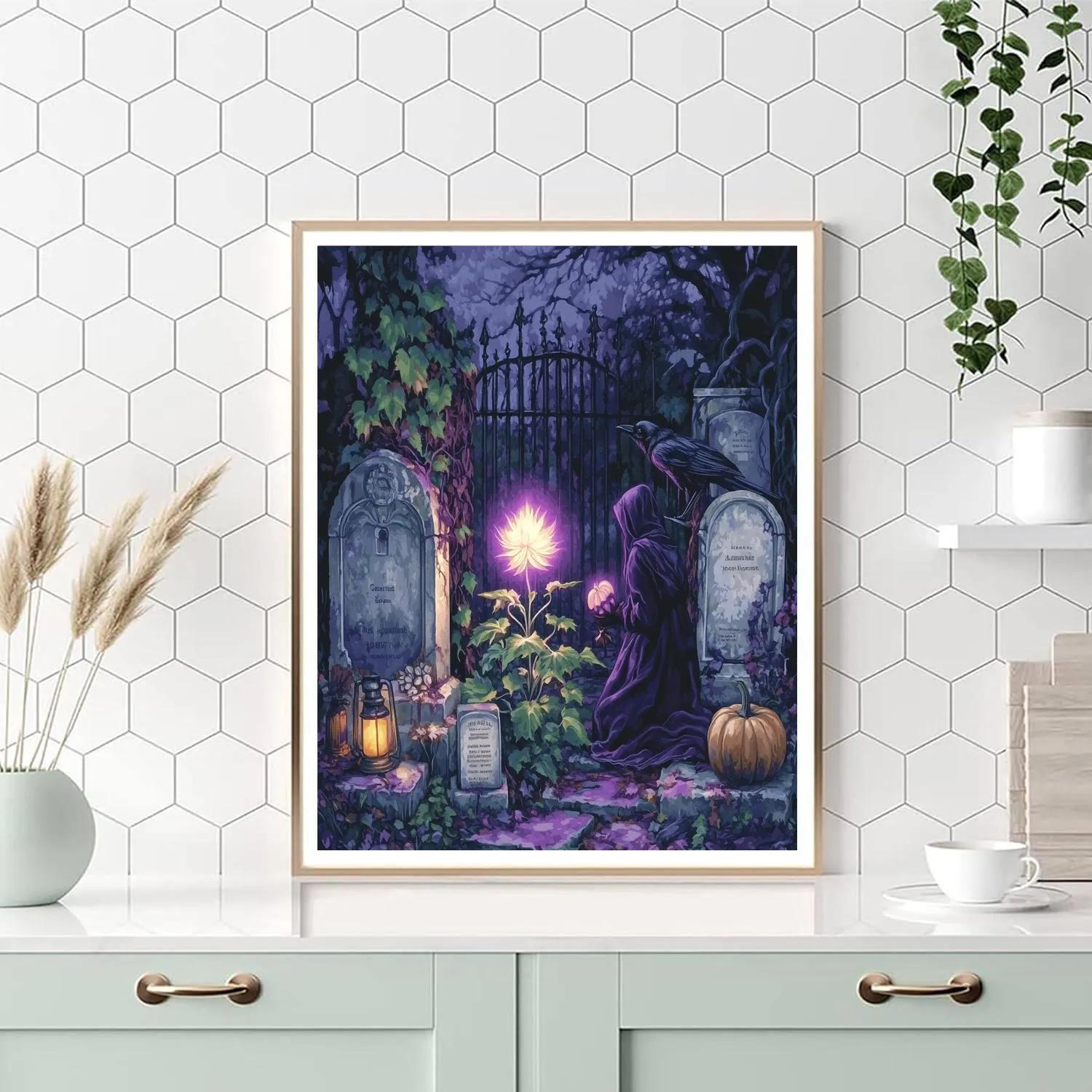 Graveyard Botanist Night Bloom paint by numbers