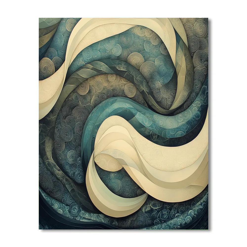 M.C. Escher Inspired Fractal Ocean Of Time DIY paint by numbers