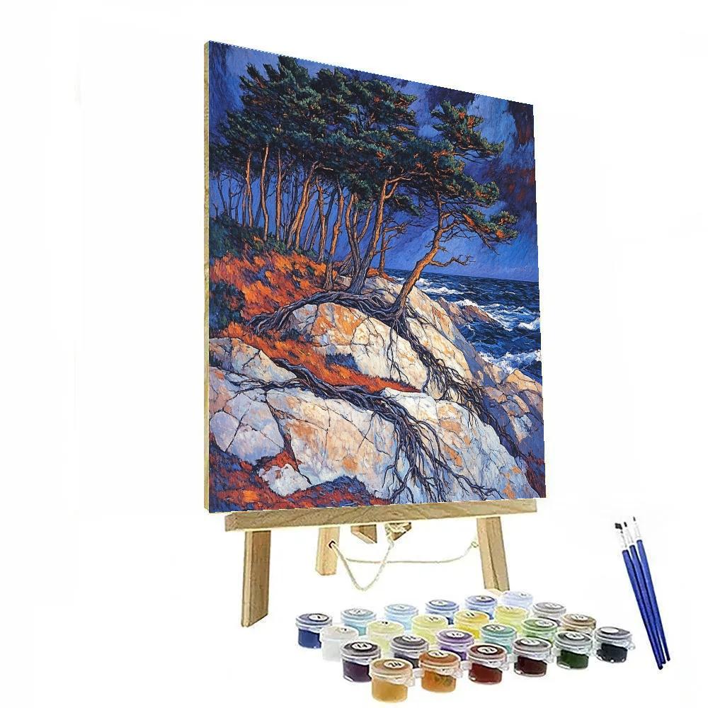 Arthur Lismer Inspired Windswept Pines On Granite Numbered painting kits