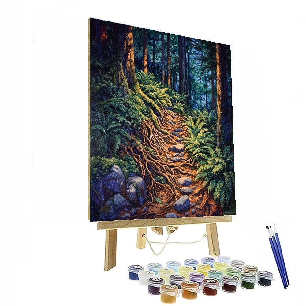 Arthur Lismer Inspired Tangled Undergrowth And Root Sculpture Paint by numbers kits