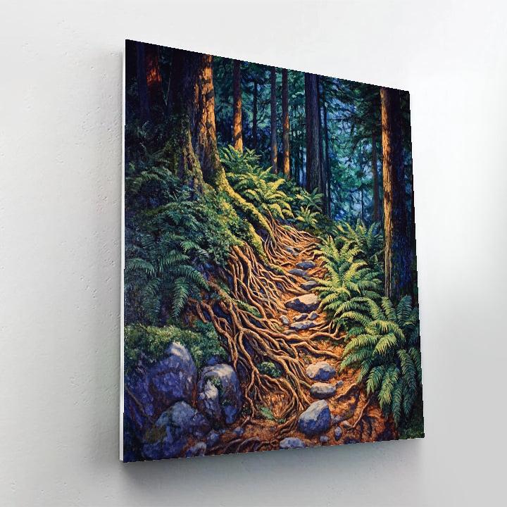 Arthur Lismer Inspired Tangled Undergrowth And Root Sculpture Paint by numbers kits