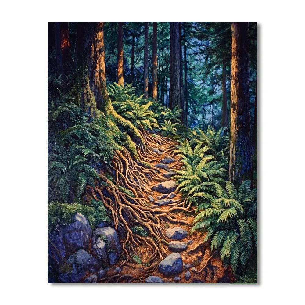 Arthur Lismer Inspired Tangled Undergrowth And Root Sculpture Paint by numbers kits