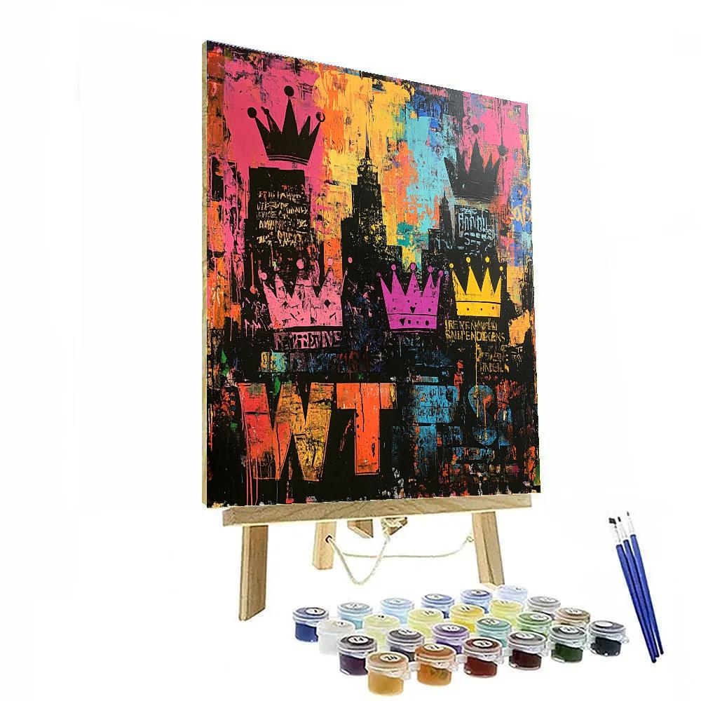Basquiat Inspired City Mythology Painting by numbers kit