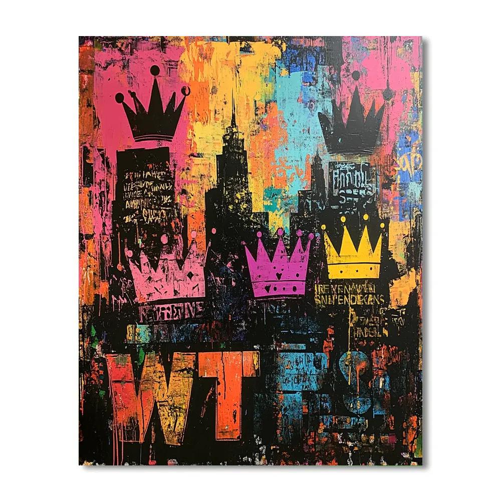Basquiat Inspired City Mythology Painting by numbers kit