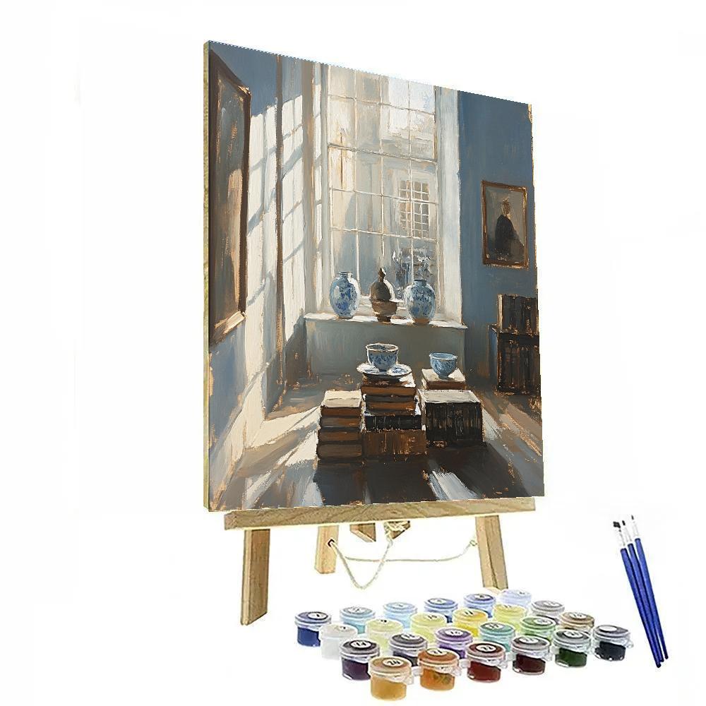 Johannes Vermeer Inspired Quiet Interior paint by numbers