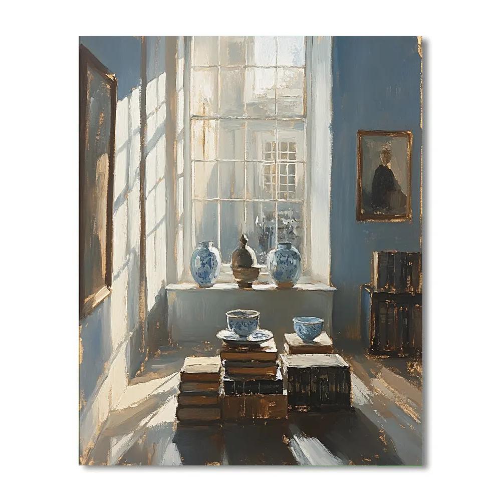 Johannes Vermeer Inspired Quiet Interior paint by numbers